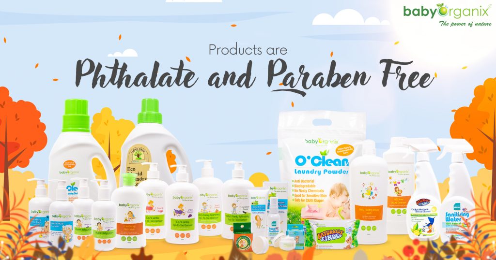 BabyOrganix Products are Phthalate and Paraben Free